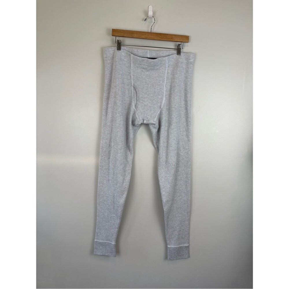 Kith Waffle Knit Thermal Leggings Light Heather Grey Men Size Large Kithmas 2023